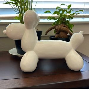 White Balloon Dog Figurine Sculpture